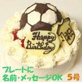 サッカーボールケーキ５号フルーツ