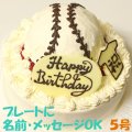 野球ボールケーキ５号いちご