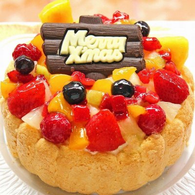 画像1: クリスマスケーキ フルーツアイスケーキ７号