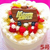 店頭渡し クリスマスフルーツ生クリームケーキ５号（２番５号）