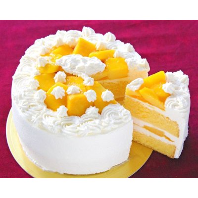 画像2: クリスマスケーキ マンゴー生クリームケーキ６号